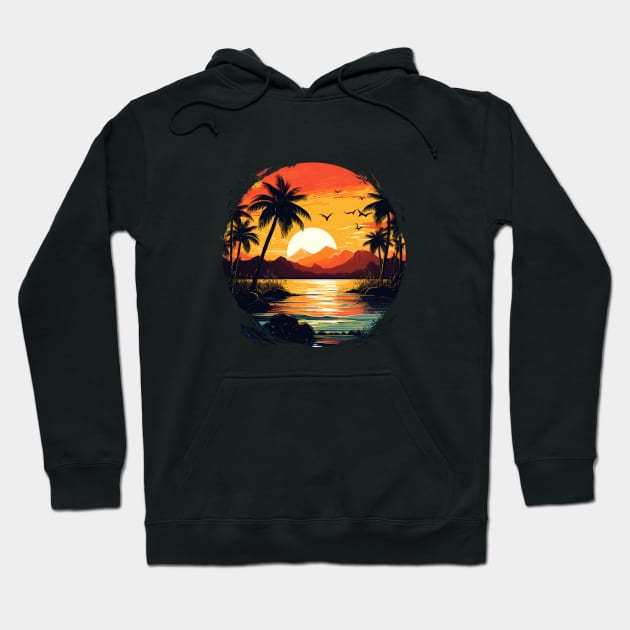 Mountainous Sunset Hoodie by Balthazar's Bazaar